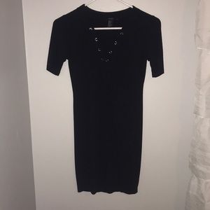 forever 21 tight black dress